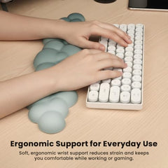 TECPHILE Mouse Pad Wrist Support with Massage Design, Ergonomic Dog Paw Mouse Mat, Pain Relief Memory Foam, Anti-Slip PU Base, Cushion Mousepad Wrist Rest for Gaming, Home, Office, Laptop, Computer