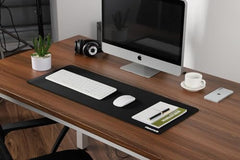 Sounce Mouse Pad Mercerized Surface Anti-fray Edges and Anti-Slip Rubber Base Gaming Mouse Pad a Laptop Desk Mat with Smooth Mouse Control Dimensions 900L x 400B x 2H mm (Black)