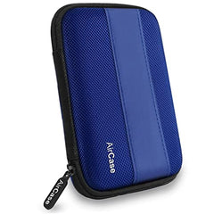 AirCase Hard Disk Cover Case for 2.5 Inch HDD SSD - Ballistic Nylon Rugged Shell, Anti-Press | Felt Lining, Water Resistant | Mesh Pocket for Cable, Charger, Earphone (Black)