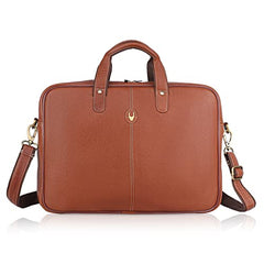 WildHorn Genuine Leather Office Bag for Men | 15.6-Inch Laptop Bag with a Minimalist Design | Professional Leather Bag with Adjustable Straps & Multiple Compartments | 1-Year Warranty