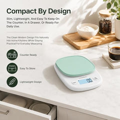 HomeBasic Digital Kitchen Weighing Scale 5kg | Food Weighing Machine, Weight Scale for Food, ±1g Accuracy, Multi-Units (g/oz/lb/ml), Tare Function, Waterproof Platform for Cooking, Baking & Diet