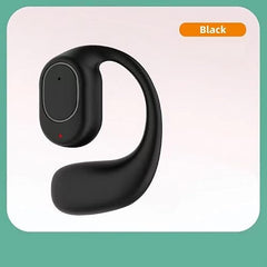4BT Bluetooth Wireless Earpiece, Single Left Ear Earbud, 30 Hours Playtime, Open Ear, for iOS and Android, Sport Headset for Running, Driving, Cycling, Office (Black)