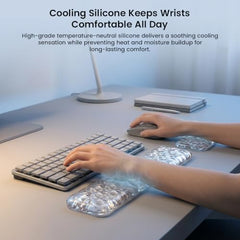 TECPHILE Mouse Pad Wrist Support with Massage Design, Ergonomic Dog Paw Mouse Mat, Pain Relief Memory Foam, Anti-Slip PU Base, Cushion Mousepad Wrist Rest for Gaming, Home, Office, Laptop, Computer
