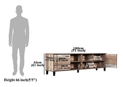 DeckUp Soneva Engineered Wood TV Unit (Wotan Oak & White, Matte Finish)