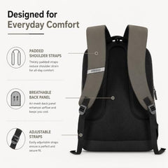 American Tourister Nexa Style 01 | 36L Backpack | Casual Bag | 3 Compartments | School & College Backpack for Men and Women | Olive | 1 Yr Global Warranty