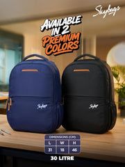 Skybags Pace 30L Laptop Backpack (Upto 15.6"), 3 Compartments, Black