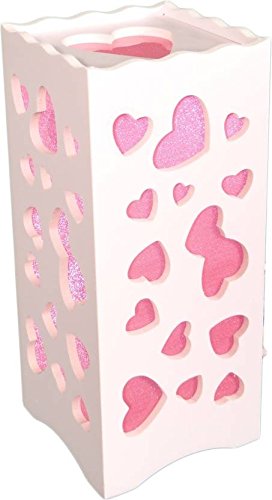 Syga Heart Shape Design Table Lamp (25 x 10 x 10, White)