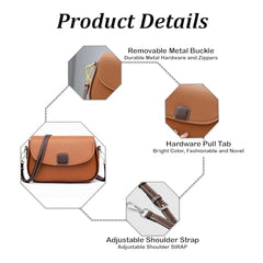 MOMISY Women's Crossbody Sling Bag, Shoulder Handbag with Long Strap, Zipper Closure (Brown)