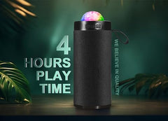 PerfX M21VP Portable Bluetooth Speaker 10W – Thunder Bass, Inbuilt Disco Lights, Wireless Speaker for Party & Outdoor (Disco Light 10 W Bluetooth Speaker, Green)