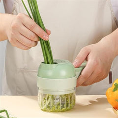 4-in-1 Electric Vegetable Cutter, Multi-Function Food Processor with Chopper, Slicer, Shredder & Dicer, Electric Vegetable Grater & Slicer for Kitchen, Fruits, Vegetables & Salads