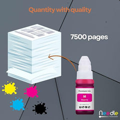 Needle GI 790 Ink Refill for Canon Pixma G1000 G1010 G2000 G2010 G3000 G3010 G4000 G4010 G4085 - Magenta 500gms with Empty Bottle & Funnel - Compatible Ink for Canon GI 790