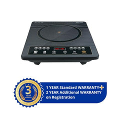 iBELL CROWN11 Induction Cooktop 2000W - 3YEAR WARRANTY, Portable Electric Induction Cooker, Full Touch Control, 6 Preset Cooking Modes, Auto Shut-Off, Overheat Protection [Black]