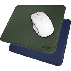 Tukzer Extended Vegan PU Leather Mouse Pad Desk mat Smooth Reversible Dual Color Splash Proof Anti Fray Stitched Edges Non-Slip Mousepad for Laptop Notebook Gaming Computer(Blue & Yellow 90CM X 45CM)