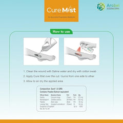 CureMist AYURVEDIC First Aid Wound Spray || Antiseptic, AntiFungal || Patented || Instant Relief to Cuts, Burns, Abrasions & Dry surgical Wounds II Reduced Scarring II Great for Sports Injuries || 100% Ayurvedic Ingredients only || Haldi Palandu Lavanga…