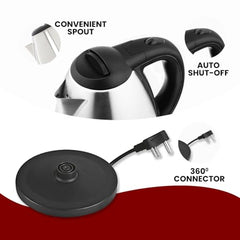 CADLEC 1.5L Electric Kettle & Stainless Steel Water Bottle Combo | Automatic Cut-Off | Multi-Use for Instant Noodles, Tea & Coffee, 2 Years Warranty | Kettle Combo Offer