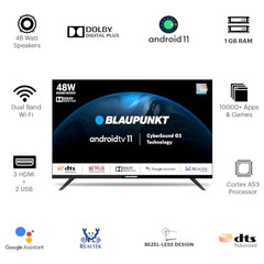 Blaupunkt 101 cm (40 inches) Cyber Sound G2 Series Full HD LED Google TV 40CSG7112 (Black)