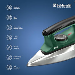 Goldmedal Glide 1100W Dry Iron | Non-stick Weilburger Premium