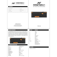 Ant Master 05 Wired USB Keyboard - Full-Size 104 Keys with Numeric Pad | Membrane Silent Typing, 1.3m Cable, Plug & Play | Ergonomic Office & Home Keyboard for PC, Laptop, Mac & Linux – Black
