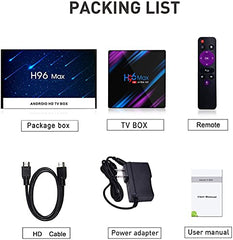 AJUK® 4K Mini PC Box with Bluetooth, Android 10, 4GB Ram 32 GB ROM, RK3318 Quad Core Processor, H.265 Decoding,Support 2.4G/5.0G Dual WiFi