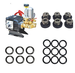 DGK Htp Pump 30L & 50L Repair Kit (Service Kit) With 6 Valve Seals, 9 Piston Glen Washers, 6 Complete Spring Valve Assemblies, Manual