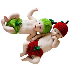 MOMISY Chilli Cap and diaper - Baby Photography & Photoshoot Prop (Red)