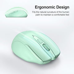 TECKNET Wireless Mouse, BT 5.0/2.4G, Rechargeable 6-DPI Silent, Grey