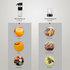 Prestige Nutri-Jet Mixer Grinder with 2 Jars| 450 Watts| Sipper Lid & Additional Cover Lid| ISI Certified| One-Touch Operation, Black