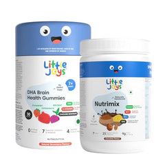 Little Joys DHA Kit (4-6 Years) | With NutriMix (350g) & DHA Gummies (30 day pack) | Omega 3 DHA-Packed Kit for Better Focus & Memory