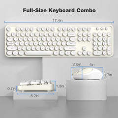 MOFII Wireless Keyboard and Mouse Combo, Full Size, 2.4GHz, Windows, Purple