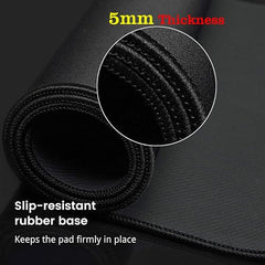 Storite 900x400x2mm Extended Gaming Mouse Pad, Desk Mat, Black | Stitched Embroidery Edges, Water Resistance Coating, Natural Non Slippery Rubber Base, For Laptop/Computer