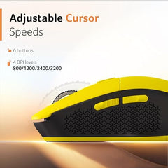 Acer Prism Dual Mode Wireless Mouse I 2.4G + Bluetooth I Silent Click I 3200 DPI (800-1200-2400-3200) I Rechargeable 500mAh I RGB LED I 6 Buttons I Lightweight 87g I Ergonomic Design for Laptop PC Mac
