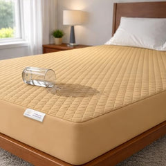 MY ARMOR Waterproof Mattress Protector King Size, 78x72, 6.5x6 feet, Double Bed Protector Sheet Cover, Breathable and Hypoallergenic Ultra Soft Fitted Terry Cotton Feel Fabric, Elastic Skirting, Grey