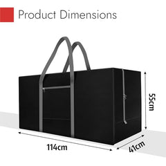 Kuber Industries 2 Pcs Blankets/Clothes Storage Bag | Heavy Duty Nylon 1680 Denier Underbed Storage Bag | Moving Bags with Strong Handle | Moisture Proof | Red & Blue