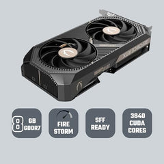ZOTAC Gaming GeForce RTX 5060 Twin Edge 8GB Graphics Card - Black | 8 GB | DLSS4 | GDDR7 | PCIE 5.0 | SFF Ready | 3840 CUDA Cores | ZT-B50600E-10M | Only Graphics Card with 5 Year Warranty