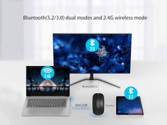 AIKOKOK Wireless Bluetooth Mouse, Rechargeable Dual Mode Mouse, Black