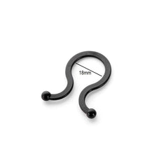 SYGA 20 Pieces PP Twist Ties Reusable Cable Ties Cord Organizer for Cord Management(18mm,Black)