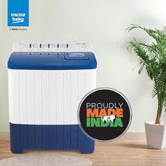 Voltas Beko, A Tata Product 8.5 Kg 5 Star Semi-Automatic Top Loading Washing Machine (WTT85UHA/OK5I0I0W01, Blue, Air Dry & Pulsator wash technology)