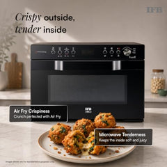 IFB 30L Convection Microwave Oven with 360 Degree Motorized Rotisserie 101 Auto Cook Menus (30BRC2, Black, Auto Defrost, Grill Mode, Combi-Cook Modes, 10 Power Levels)