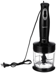 amazon basics Hand Blender,Chopper And Whisker,Super-Silent Dc Motor,100% Copper Motor,Ergonomic,Multi-Function,Stainless-Steel Blade,Detachable Stem,Click-Fit Locking(Stainless Steel,300 Watts)