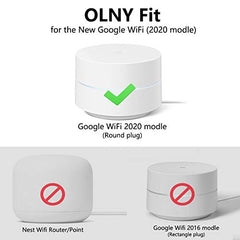 ANVASK Pefecon Outlet Wall Mount for Google WiFi [2020 Model], No Messy Wires | Space Saving | Easily Be Moved Outlet Mount for Google Mesh WiFi Router, Best Design for Winding Power Cord (3 Pack)