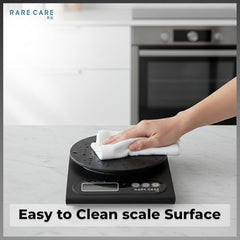 RARECARE Kitchen Weight Machine For Home | Electronic Weighing Machine for Food | Tare Function 1 Year Warranty | Dual Weight Setting | Weighing Scale For Kitchen | Model - Ounce, Black