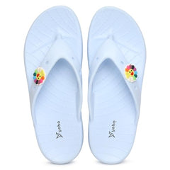 Yoho Drizzle Soft Slippers for Women, Mild Acupressure, Lightweight, Anti Skid & Slip, Diabetic Footwear for Woman, Home Wear Bathroom Chappal for ladies | Waterproof Monsoon & Rainy Footwear | Pastel Lavender - UK 5