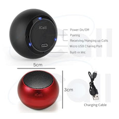 iCallMart Portable Bluetooth M3_161 Mini Speaker Dynamic Metal Sound with High Bass with Alexa & Siri Assistant Smart Speaker (Multicolor)