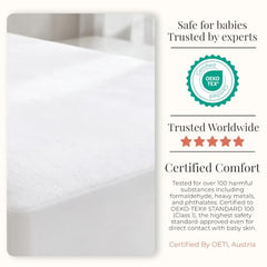 HOKIPO Premium Waterproof Mattress Protector Queen Size 78x60 inches| White | 100% waterproof, ultra soft, breathable & hypoallergenic, noiseless, elastic fitted | 6.5x5 feet