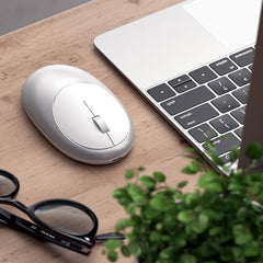 SATECHI M1 Wireless Bluetooth Mouse, USB-C Rechargeable, Compact, Silver