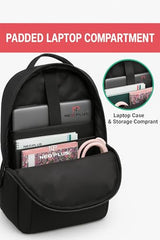 HACKER Laptop Backpack for Men & Women | Stylish Spider Printed Backpack | Durable School, College & Office Bag | Spacious Travel Backpack with Padded Laptop Compartment & Adjustable Straps