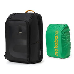 MOKOBARA Em Telescope Backpack | 30L Expandable to 38L | Fits 16 inch Laptop | Water-Resistant Vegan Leather & Nylon | Travel, Work & School | Ergonomic Design, Padded Straps