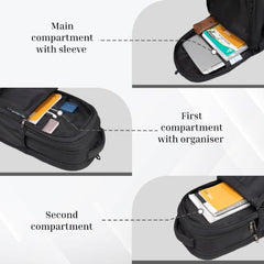 F Gear Arashi Mocha Mousse 35L School Backpack,Laptop Sleeve,4 Compartments