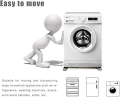 SANPEXA Washing Machine Refrigerator Mobile Base, Washing Machine Stand Multi Functional Movable Adjustable Base, Appliances Roller Pairs Heavy Duty, for Dryer and Refrigerator