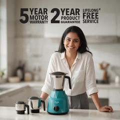 Preethi Prime Stainless Steel Mixer Grinder for Kitchen, 750 Watt, Green